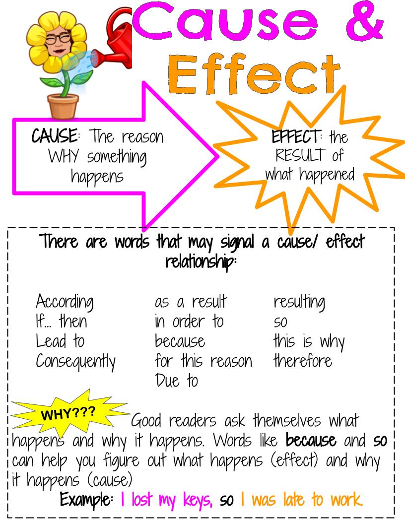 cause and effect book answer key pdf